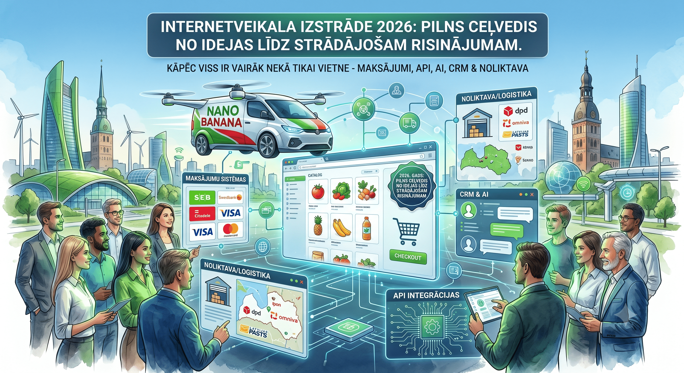 Internetveikala izstrāde 2026. gadā: pilns ceļvedis no idejas līdz strādājošam risinājumam